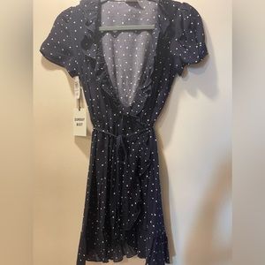 Sunday Best New Ruffle Wrap Dress - Pure Indigo/Espace